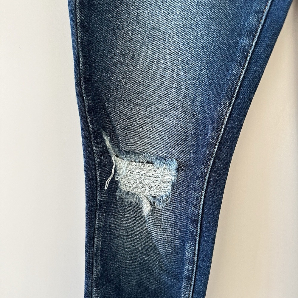 KanCan Audrina Mid Rise Distressed Fringe Ankle Skinny Jeans Women's Size 25 - Picture 8 of 14